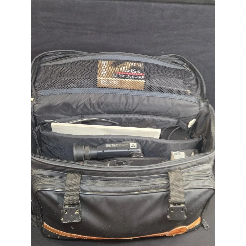 Vintage Mitsubishi HS-C35 S-VHS-C Camcorder Bundle with Lenses and Bag 1992